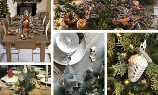 Olive Christmas tablescape